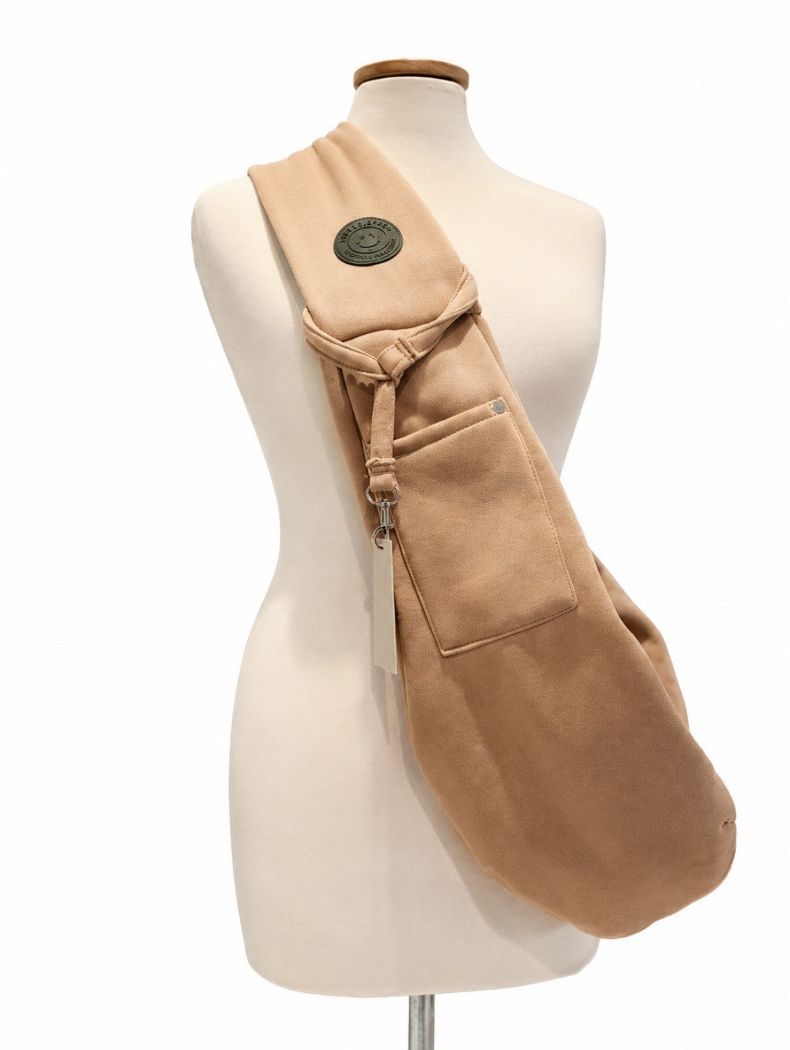 Luxury Cotton Blend Dog Sling Carrier, Hands-Free Pet Shoulder Bag (Up to 8kg)